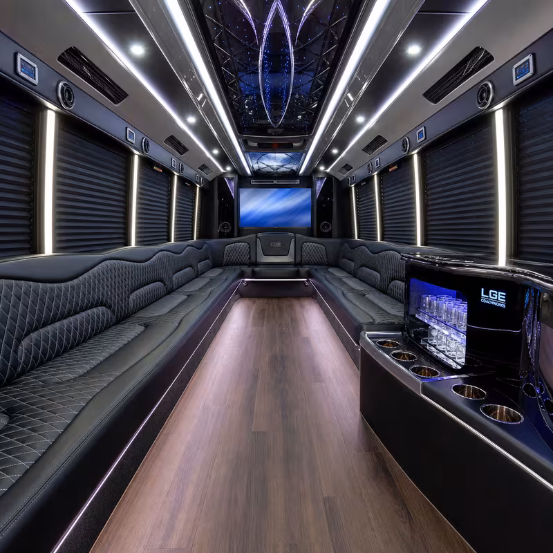 30 Passenger Party Bus Inside