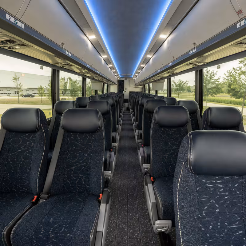 40-56 Passenger Charter Bus Interior
