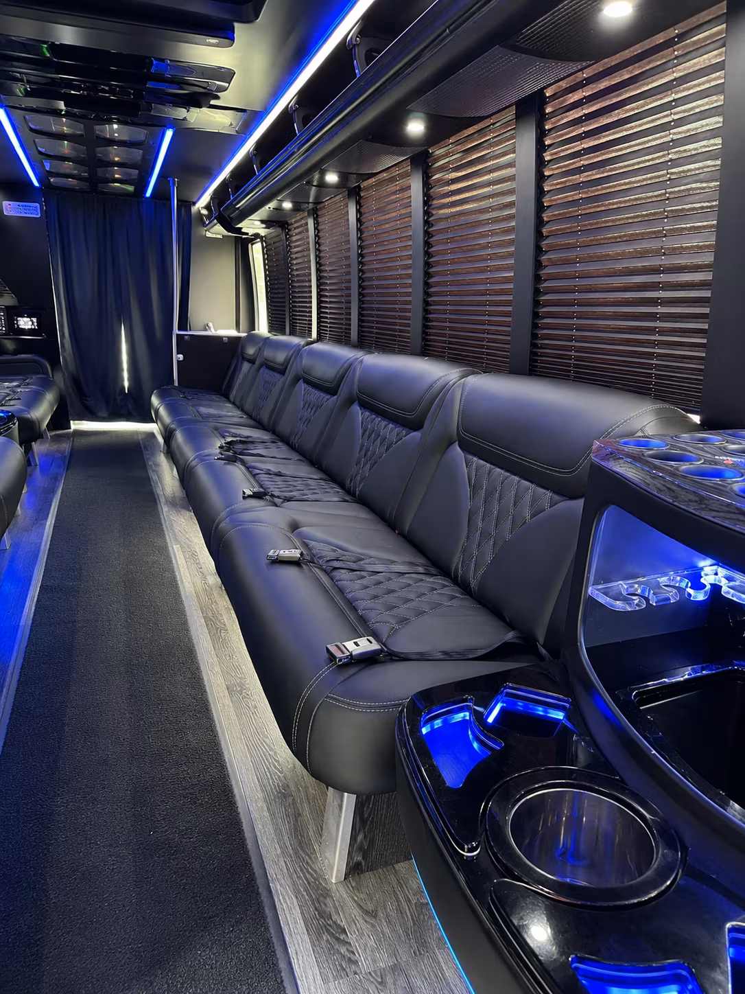 Gilbert Bachelor & Bachelorette Transportation party bus interior