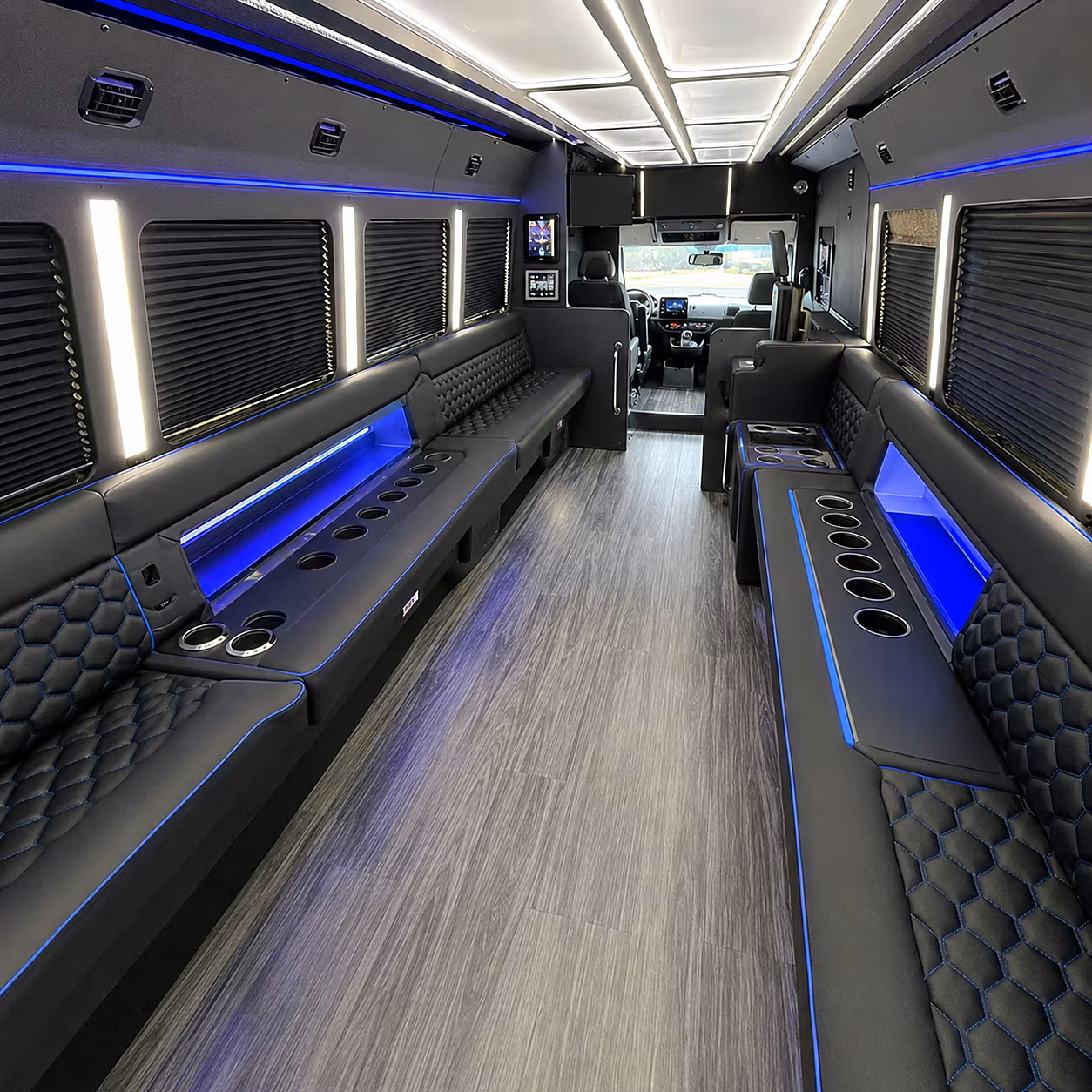 Gilbert Prom & Homecoming Transportation party bus interior