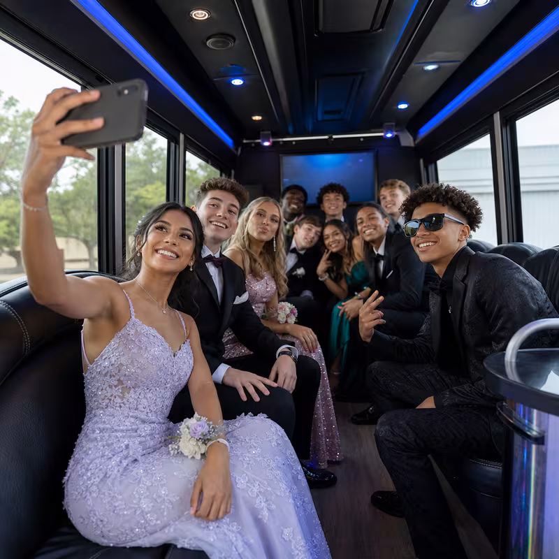 Gilbert Prom & Homecoming Transportation fleet vehicle